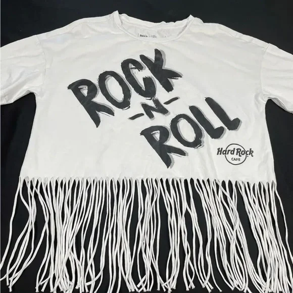 Hard Rock Cafe Women Print Short Sleeve Top Size L - Picture 5 of 7